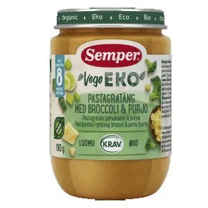 Gratin de pâtes bio Semper aux brocolis et poireaux (8 mois) - 190 g