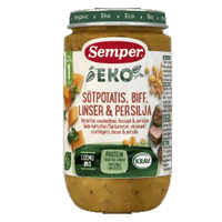 Semper Organic Sweet Potato, Beef, Lentils & Parsley 1 year - 190 grams