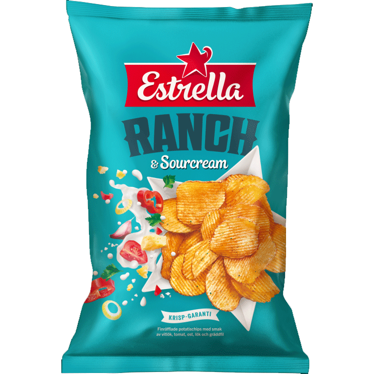 Papas fritas Estrella, salsa ranch y crema agria - 275 gramos