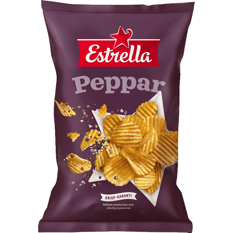 Chips de pommes de terre Estrella, poivre noir - 275 grammes