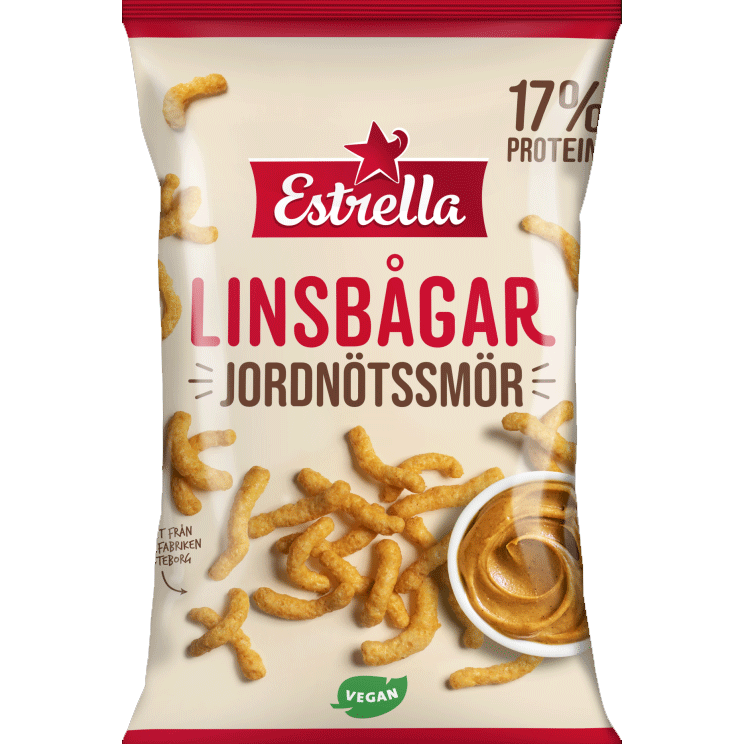 Riccioli di lenticchie Estrella, burro di arachidi - 125 grammi