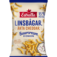 Estrella Lentil Curls, Real Cheddar, Sourcream & Onion - 125 grams
