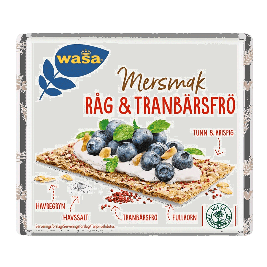 Wasa Mersmak, Rye & Cranberry Seed - 245 grams