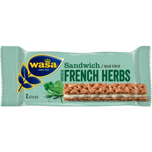 Sandwich Wasa, fromage et herbes françaises - 30 grammes