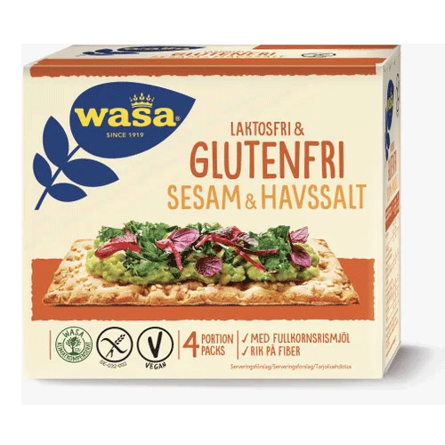 Wasa Sesam & Meersalz, Laktosefrei, Glutenfrei - 240 Gramm