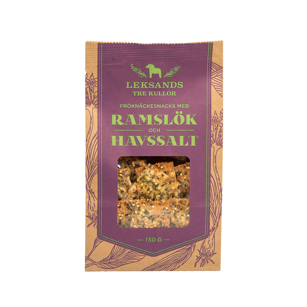 Leksands Tre Kullor Snacks, Ramson And Sea Salt - 130 grams