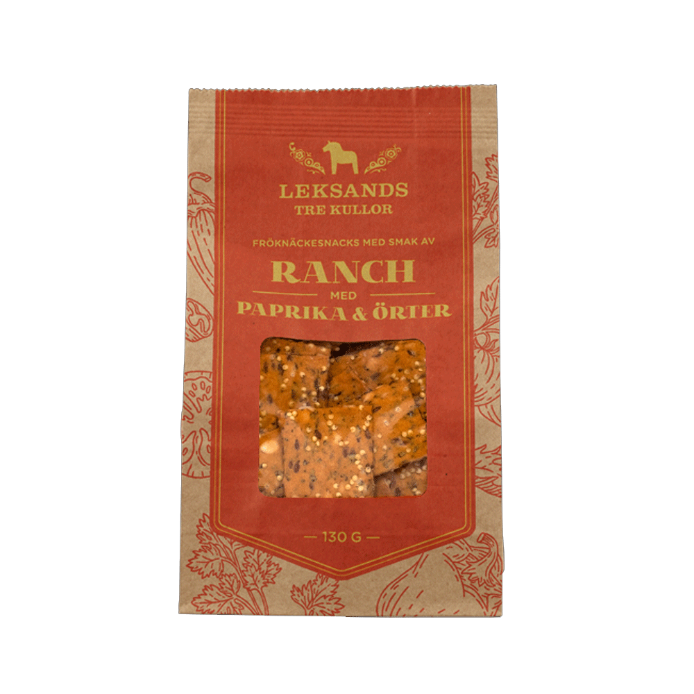 Leksands Tre Kullor Snacks, Ranch With Paprika & Herbs - 130 grams