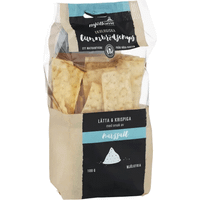 Mjälloms Organic Flatbread Crisps, Sea Salt - 100 grams