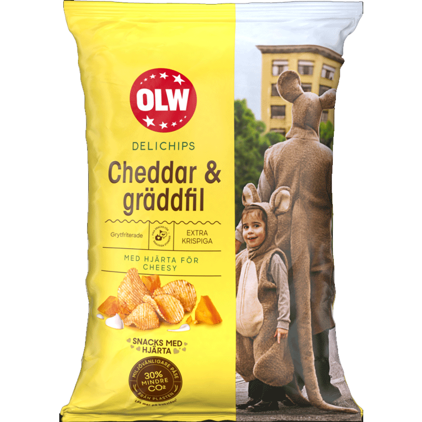OLW Delichips Cheddar & Sourcream - 150 grams