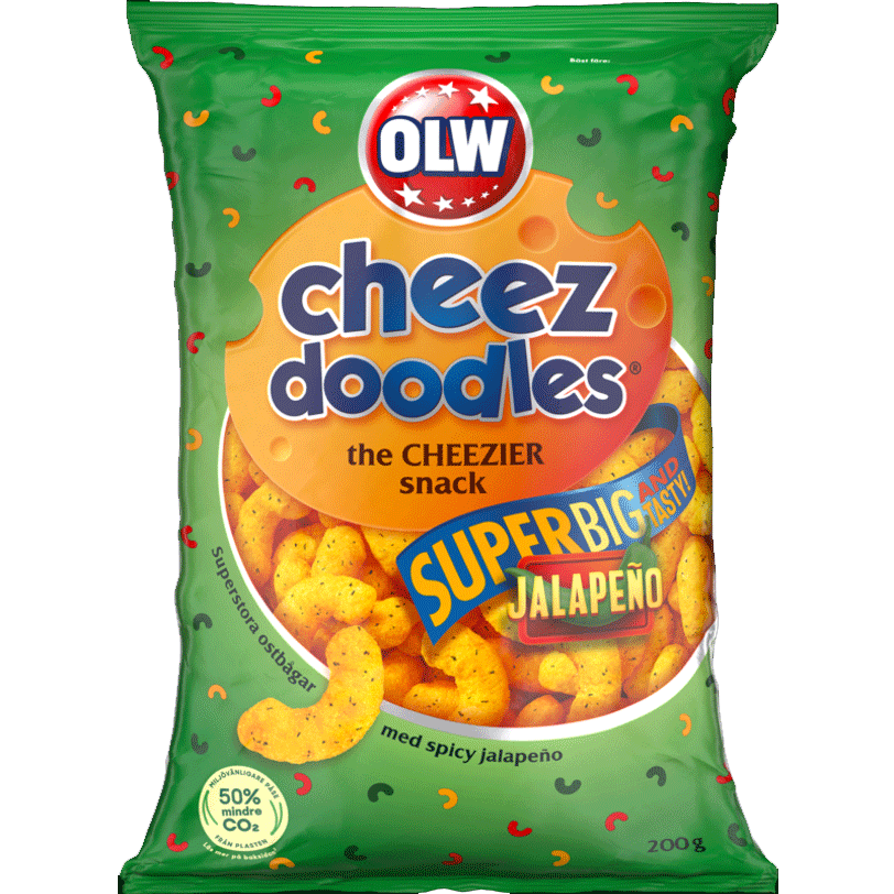 OLW Cheez Doodles Superbig Jalapeño - 200 gramów