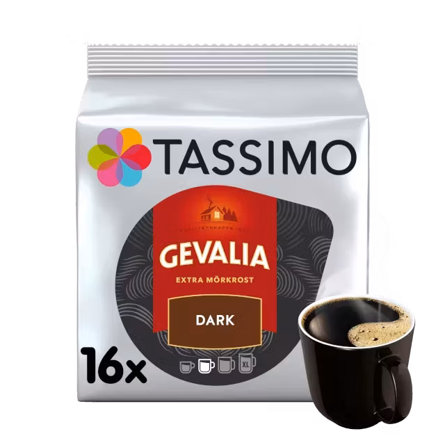 Gevalia Tassimo Dark, tostatura scura - 16 capsule