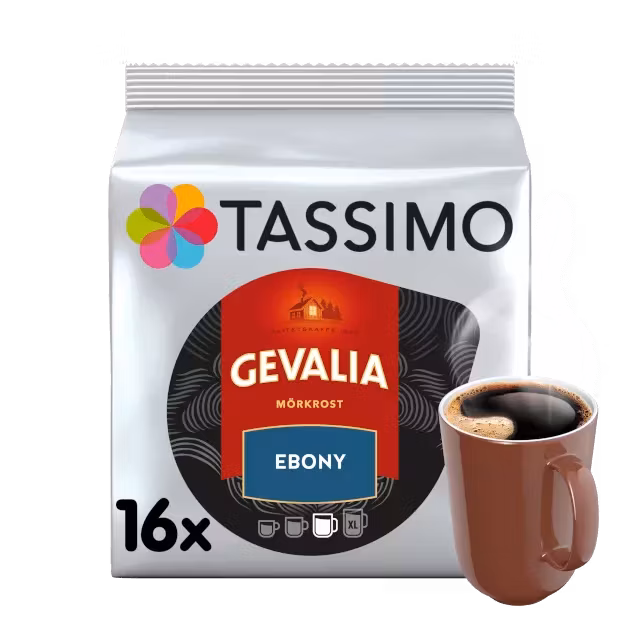Gevalia Tassimo Ebony, dunkle Röstung - 16 Kapseln