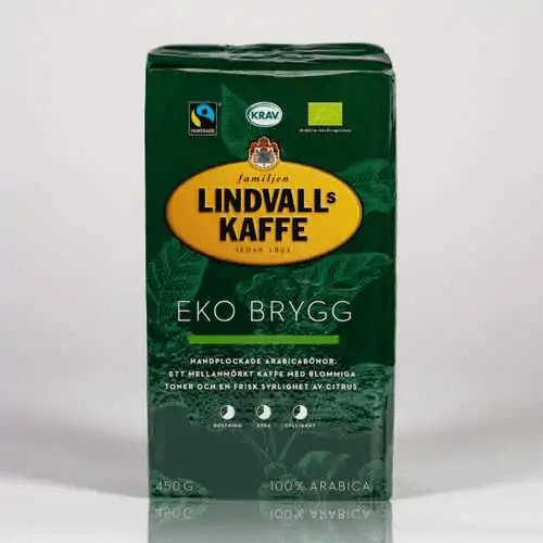 Lindvalls Kaffe Krav/Fairtrade Eko Brygg - 450 grammes