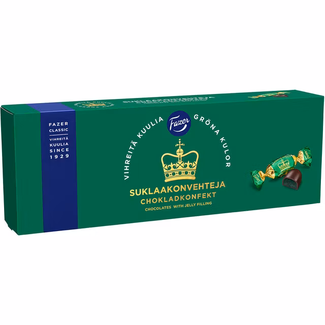 Fazer Green Balls Chocoladepralines - 250 gram