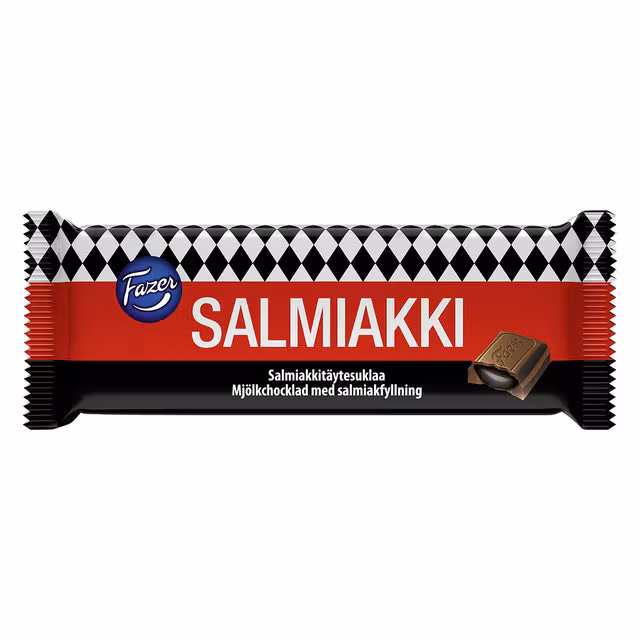 Chocolate Fazer Salmiakki - 100 gramos