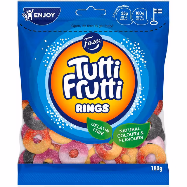 Fazer Tutti Frutti Rings - 180 g