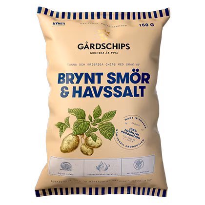 Gårdschips Brown Butter & Sea Salt - 150 grams