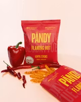 Pändy Lentil Sticks, Flaming Hot - 50 grams