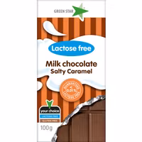 Green Star Lactose Free Milk Chocolate, Salty Caramel - 100 grams