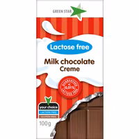 Green Star Lactose Free Milk Chocolate, Creme - 100 grams