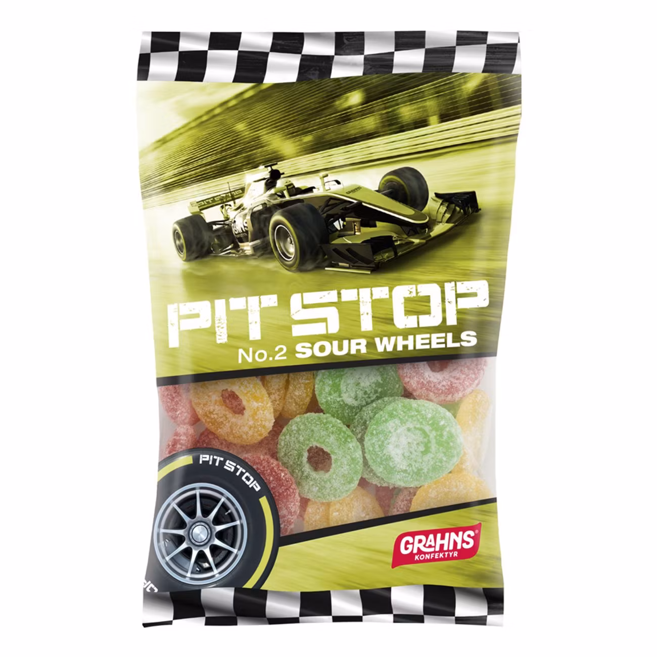 Grahns Pit Stop, Sour Wheels - 120 gram