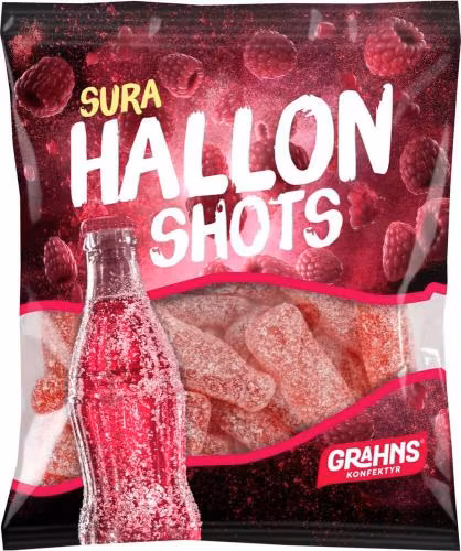 Shots de frambuesa ácida de Grahns - 80 gramos