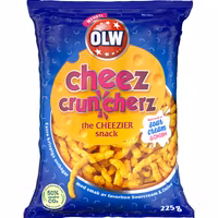 OLW Cheez Cruncherz, Sourcream & Onion - 225 grams