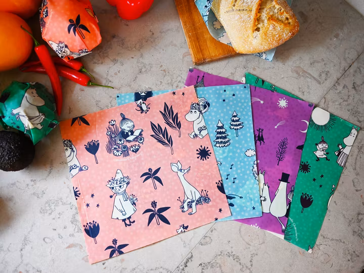 Gustaf & Linneas x Moomin Beeswax Cloth, "Enjoying Nature"