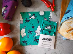 Gustaf & Linneas x Moomin Beeswax Cloth, "Tending the earth"