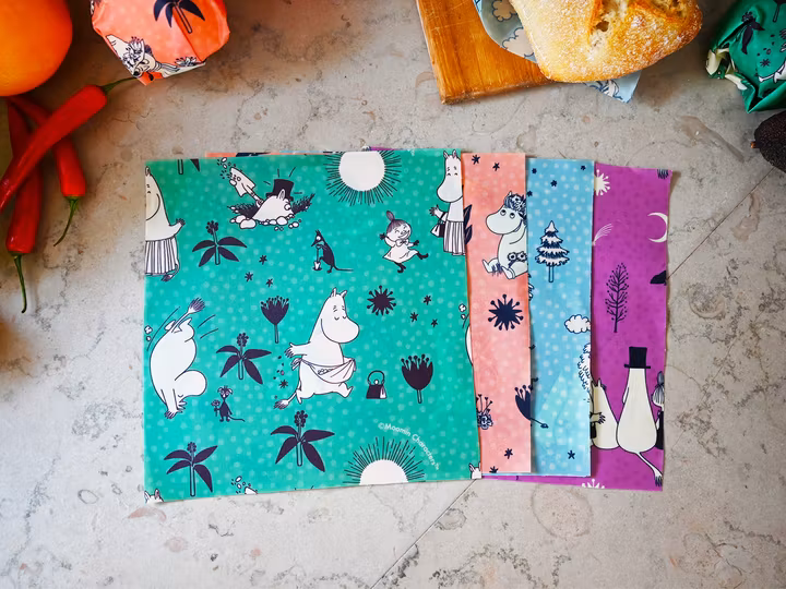 Gustaf & Linneas x Moomin Beeswax Cloth, "Tending the earth"