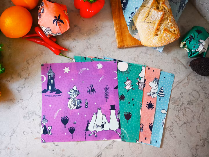 Gustaf & Linneas x Moomin Beeswax Cloth, "By nightfall"