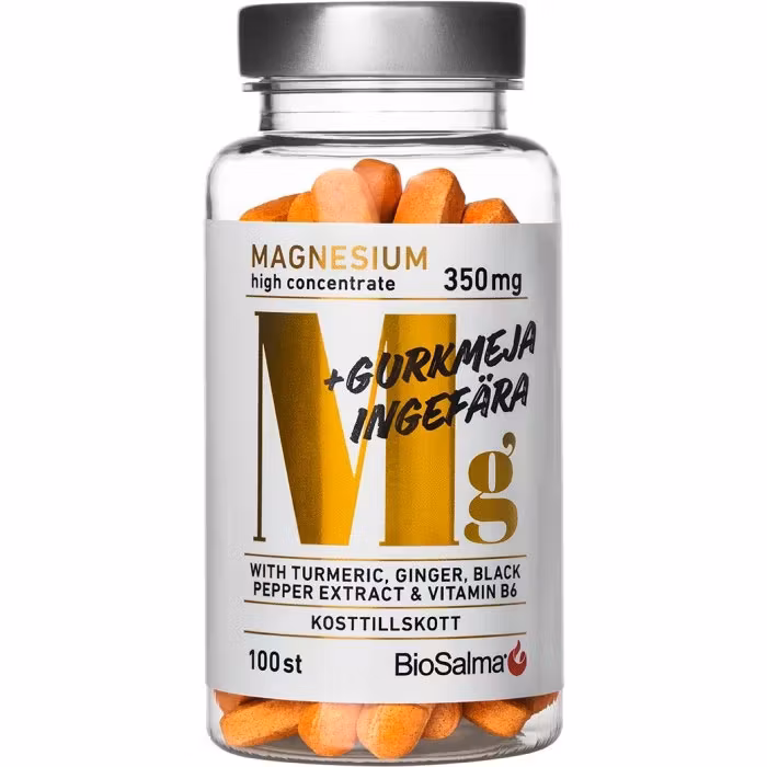 BioSalma Magnésium 350 mg + Curcuma Gingembre 100 comprimés
