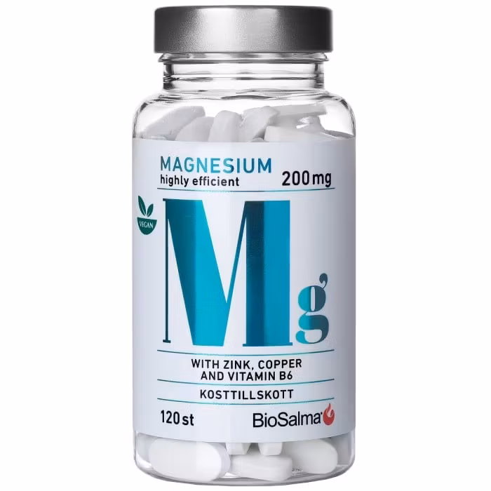 BioSalma Magnesium 200mg + Zink, Kupfer, B6 - 120 Tabletten