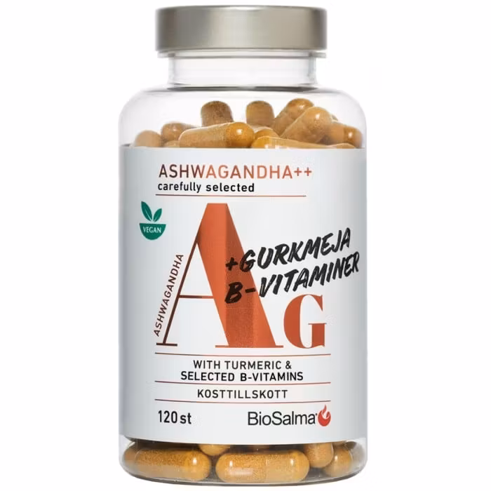 BioSalma Ashwagandha, Turmeric & B vitamins - 120 capsules