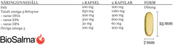 BioSalma Omega-3 Forte 70% 1000 mg - 132 capsules