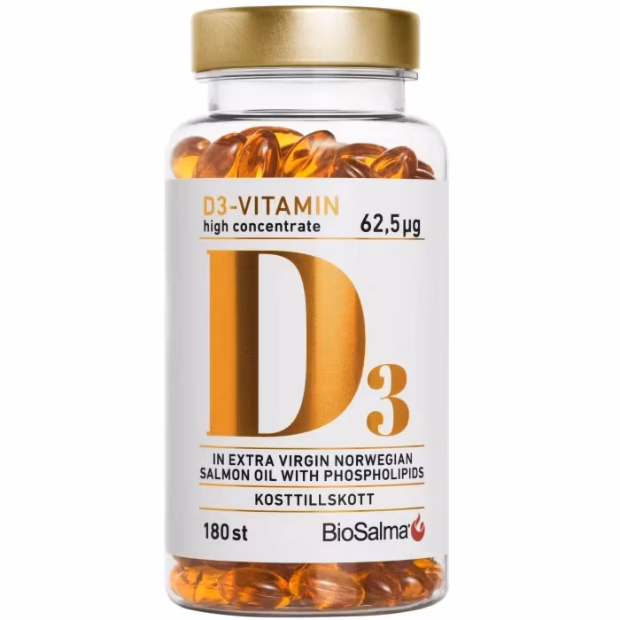 BioSalma vitamin D3 62.5µg high concentrate - 180 capsules