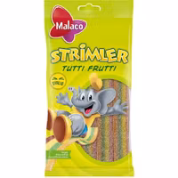 Malaco Strimler, Tutti Frutti - 80 grams