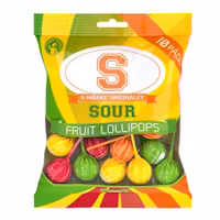 S-märke Sour Lollipops - 130 grams