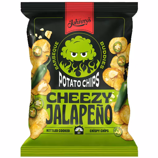 Johnny's Kartoffelchips Cheezy Jalapeño - 150 Gramm