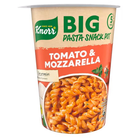 Knorr Big Pasta Snack Pot, Tomate & Mozzarella - 88 Gramm