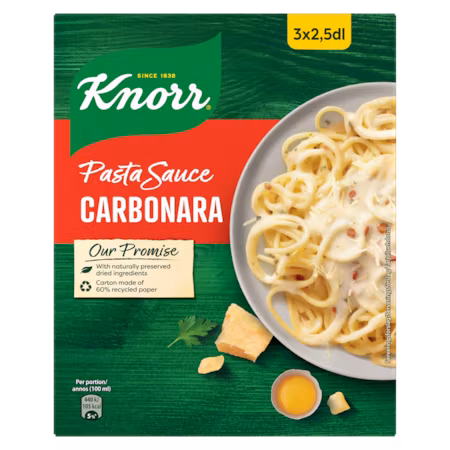 Mezcla para salsa carbonara Knorr - 3x2,5 dl