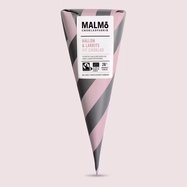 Malmö Chokladfabrik Lampone e Liquirizia 26% - 90 grammi