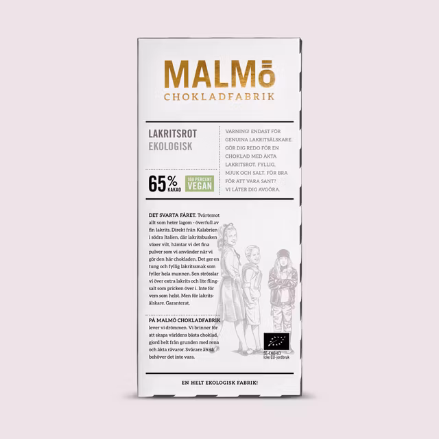 Malmö Chokladfabrik Licorice Root 65% - 80 grams