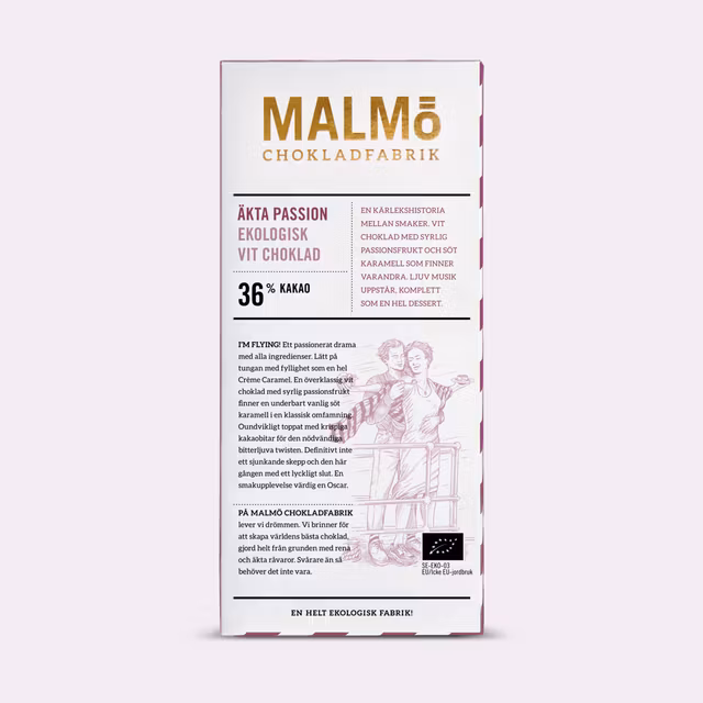Malmö Chokladfabrik Real Passion 36% - 80 grammi