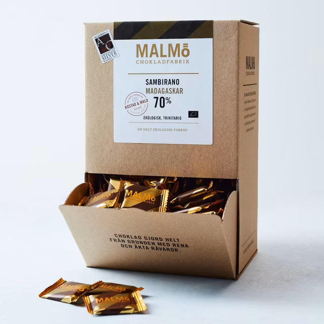 Malmö Chokladfabrik Napolitains, Sambirano Madagascar 70% - 200 pcs. x 5 grammes