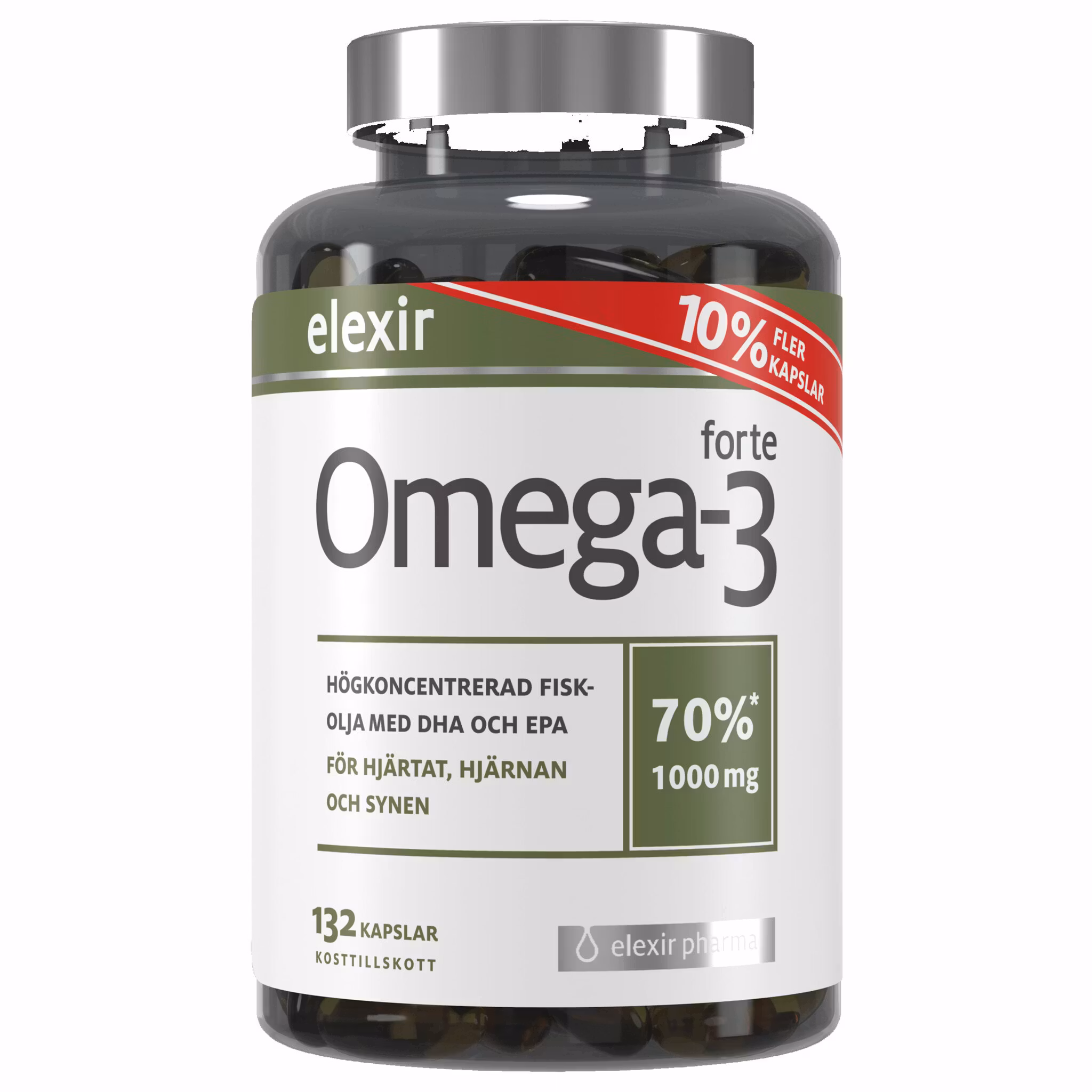 Elexir Pharma Omega-3 forte – 132 Kapseln