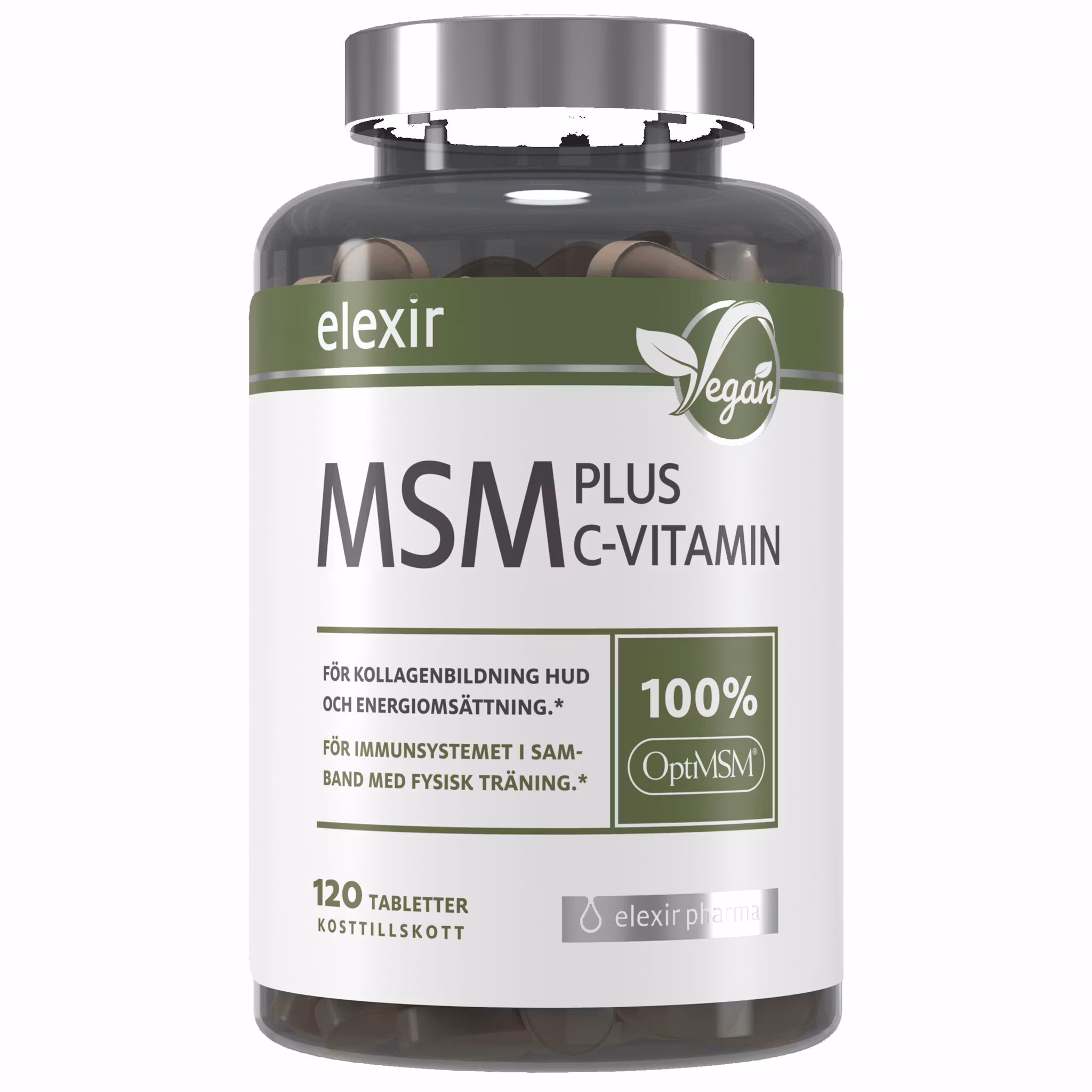 Elexir Pharma MSM plus vitamine C - 120 comprimés