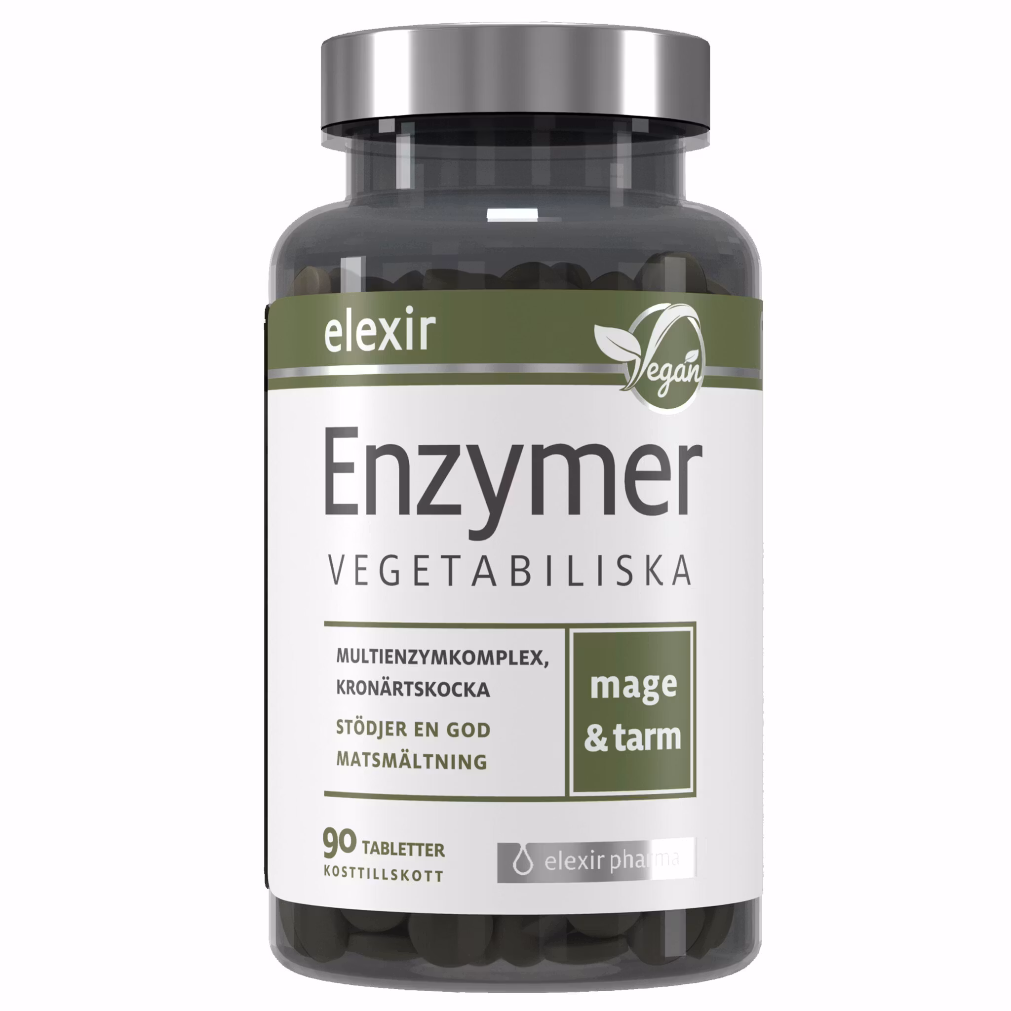 Enzymes végétaliennes Elexir Pharma - 90 comprimés