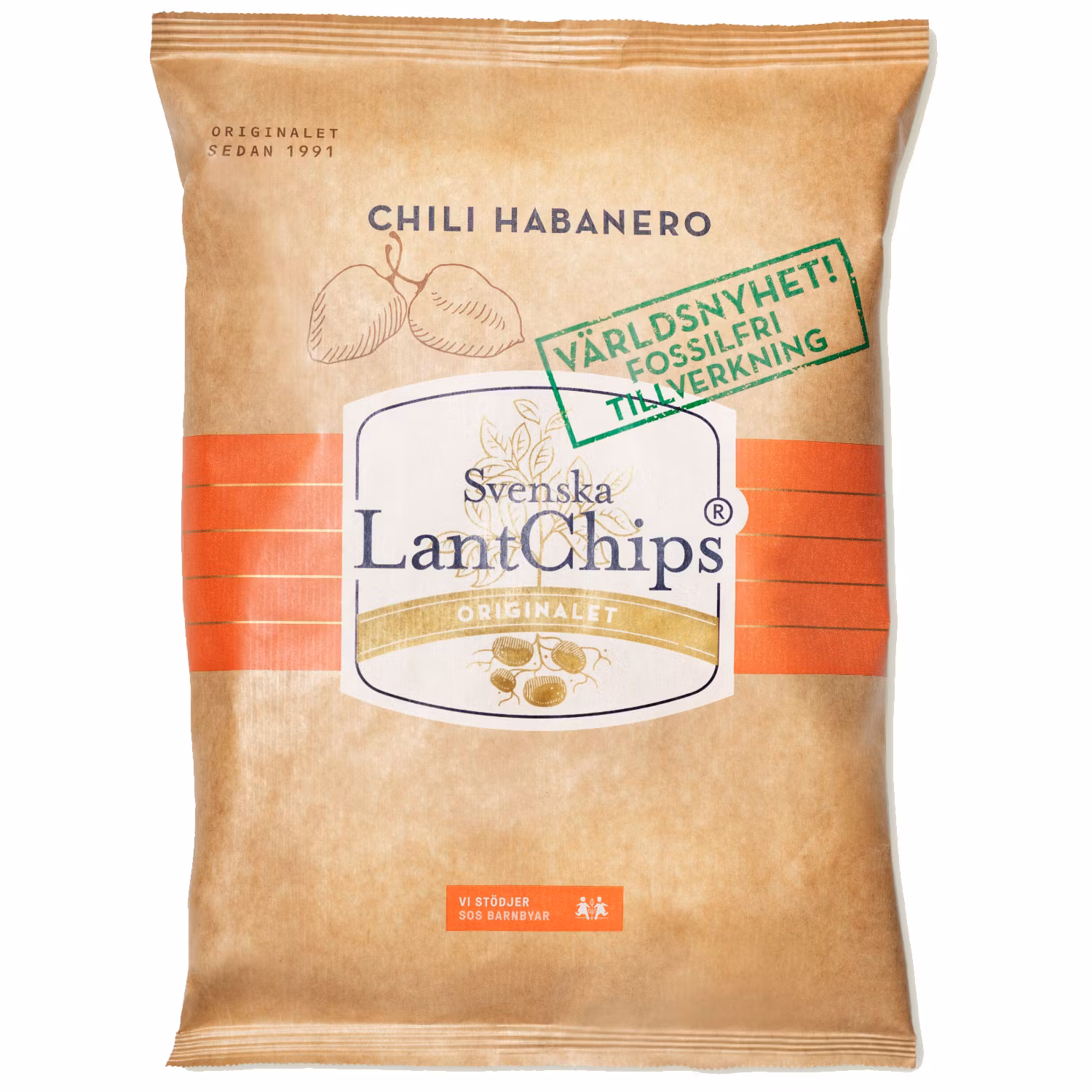 Svenska Lantchips Chili Habanero - 200 grammes