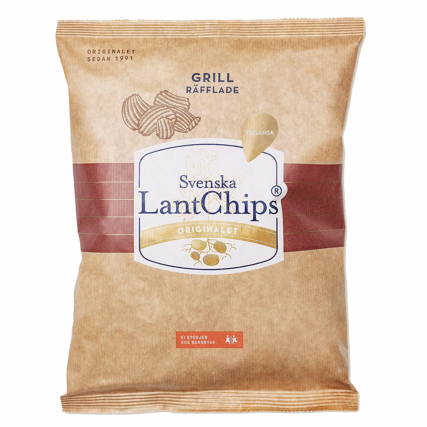 Svenska Lantchips Grill - 200 gramos